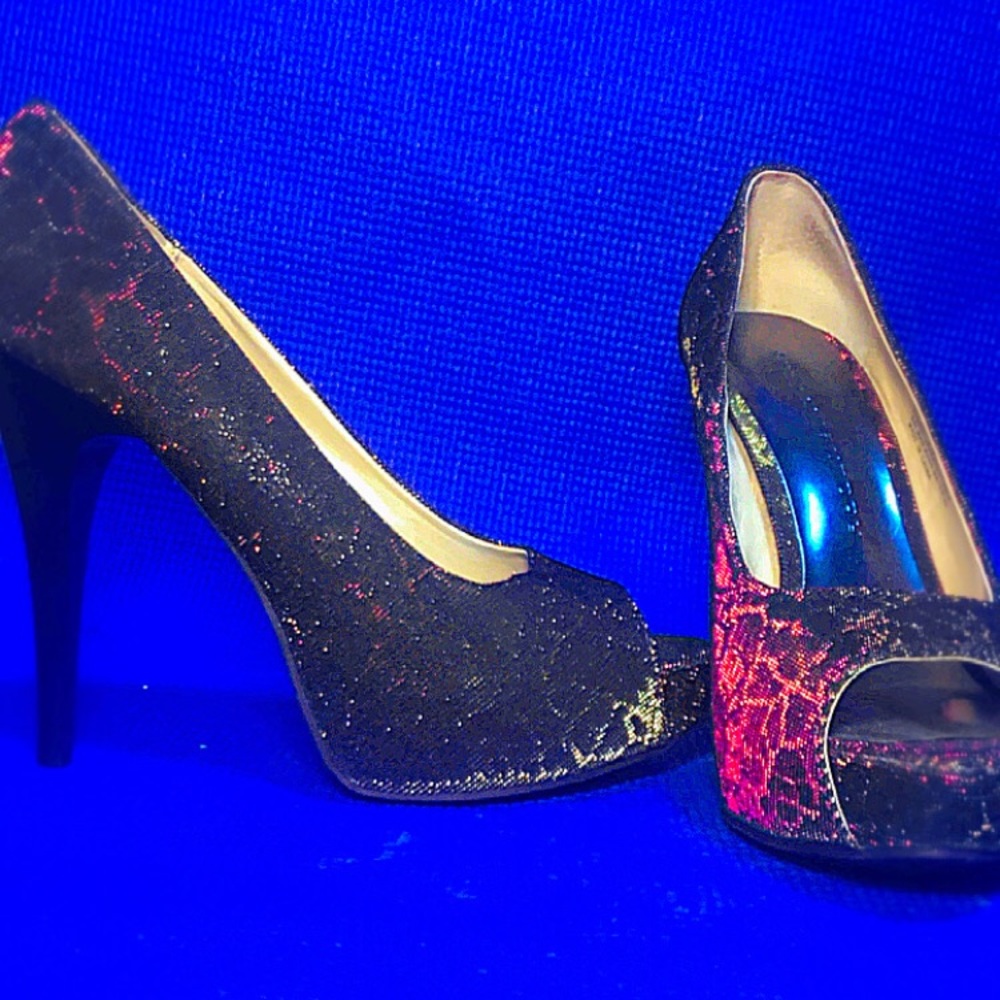 sequence sparkly tall heel’s around 5 inch